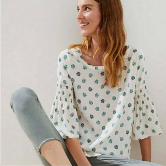 LOFT Tops - Loft Palm Print Blouse